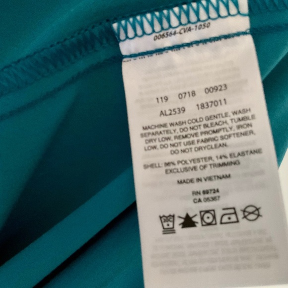 Columbia Teal LS Pullover Sun Shirt-M - Picture 4 of 4
